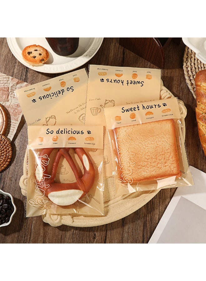 YALONG 200-Piece DIY Self Adhesive Plastic Transparent Candy Cookie Gift Bag, Reclosable  Self Sealing Packaging Bags, bread Small Treat Party Birthday Wedding - Image 3