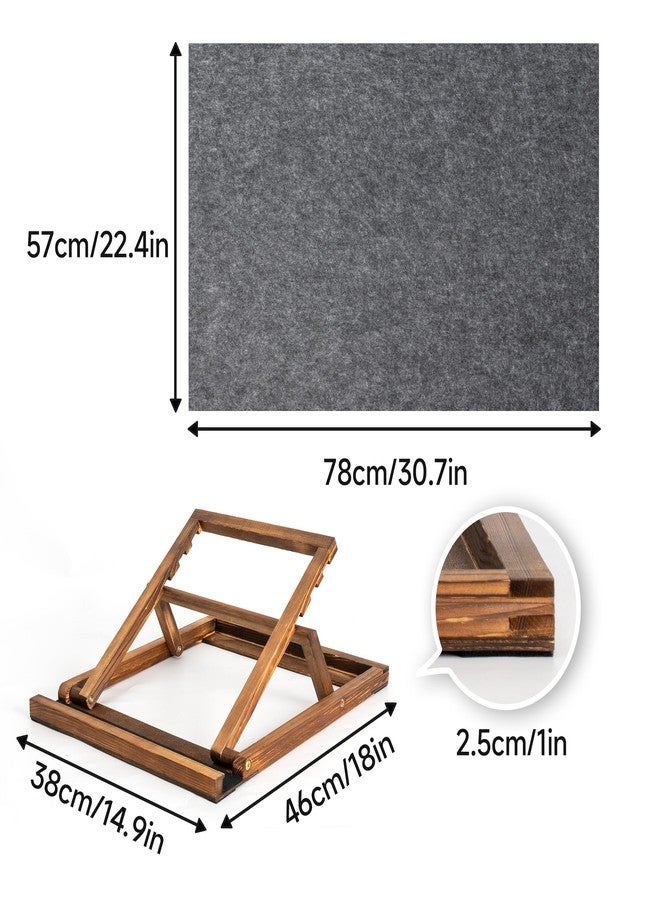 Tektalk Foldable Jigsaw Puzzle Board with 3 Angle Adjustable Bracket/Stand, Lightweight Portable Puzzle Mat Plateau with Wooden Easel, Foldaway Felt Puzzle Table, for Up to 1000 Pieces - Dark Gray - Image 5