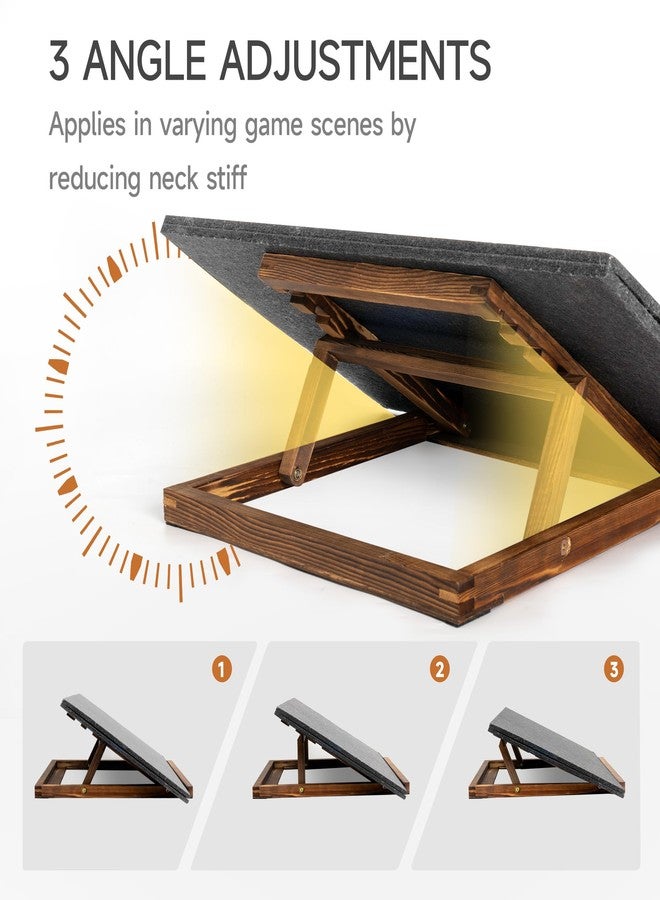 Tektalk Foldable Jigsaw Puzzle Board with 3 Angle Adjustable Bracket/Stand, Lightweight Portable Puzzle Mat Plateau with Wooden Easel, Foldaway Felt Puzzle Table, for Up to 1000 Pieces - Dark Gray - Image 3