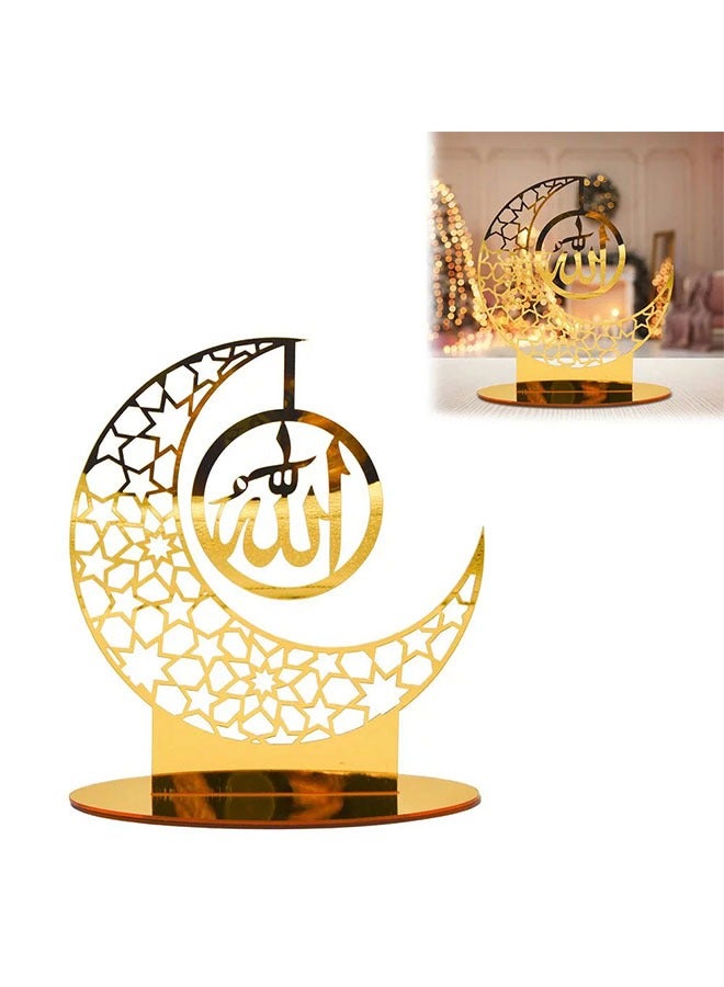 Elegant Moon and Star Ornaments for Home and Bedroom Decoration ,Ideal Decor for Family Gatherings and Eid Celebration - Image 1