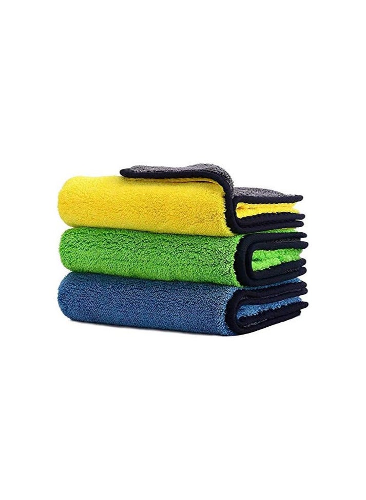 Rscy Car Drying Towel, Free Microfiber Cleaning Cloth,Premium Professional Soft Microfiber Towel,Super Absorbent Detailing Towel for Car/Windows/Screen/Kitchen,40x30cm 3Pack - Image 1