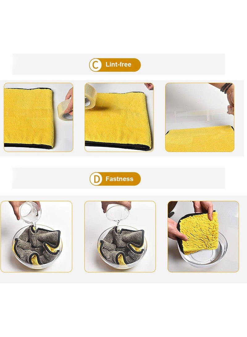 Rscy Car Drying Towel, Free Microfiber Cleaning Cloth,Premium Professional Soft Microfiber Towel,Super Absorbent Detailing Towel for Car/Windows/Screen/Kitchen,40x30cm 3Pack - Image 4