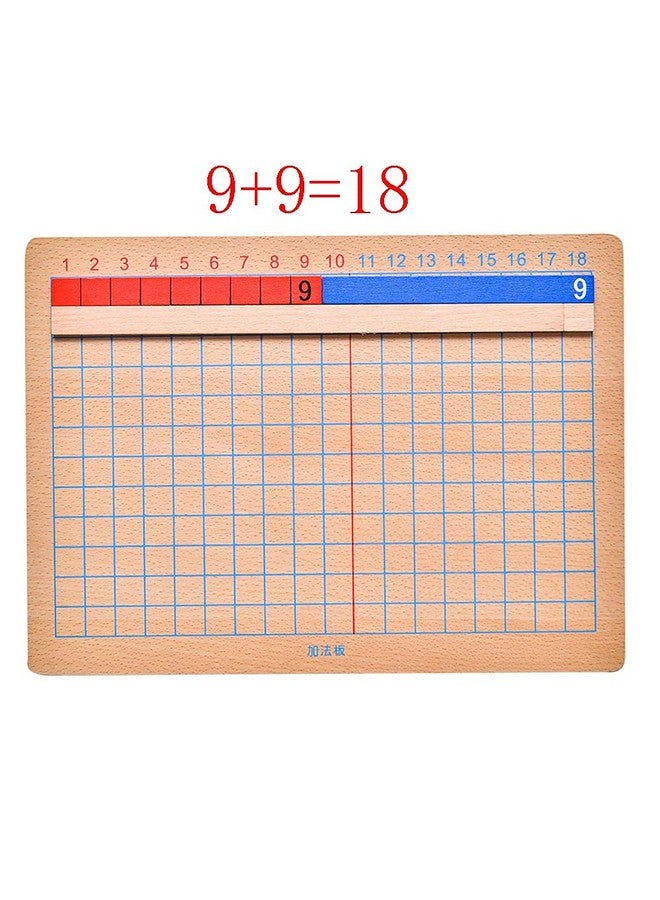 Kghios Montessori Addition and Subtraction Board Montessori Math Toys Material for Toddlers Childhood Kids,Addition & Subtraction Strip Board - Image 5