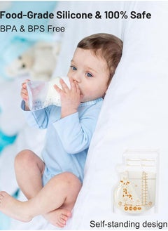 Super ZYouth 50 Pieces Breastmilk Storage Bag, Disposable Milk Storage Bag for Breastfeeding, No-Leak Milk Freezer Storage Pouches, 200ml / 250ml  - Image 5