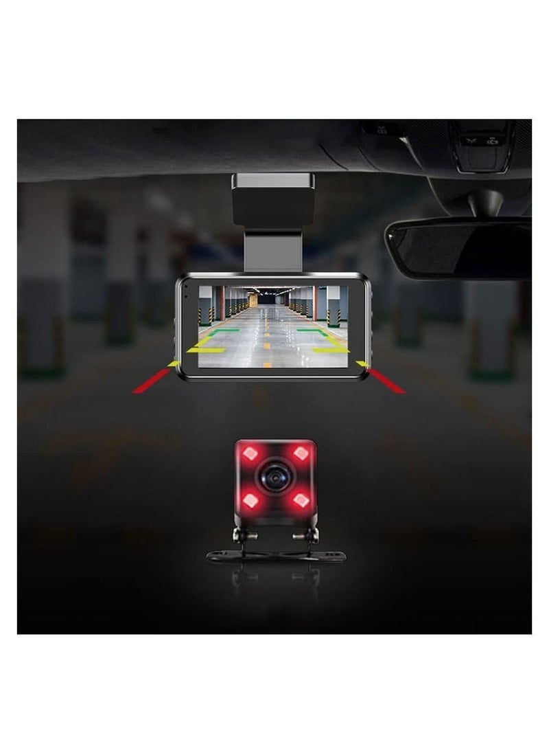 Generic 4-inch LCD Car Camera 1080P DVR Dual Lens Dash Cam with Front Rear Inside, Night Vision G-sensor  - Image 5
