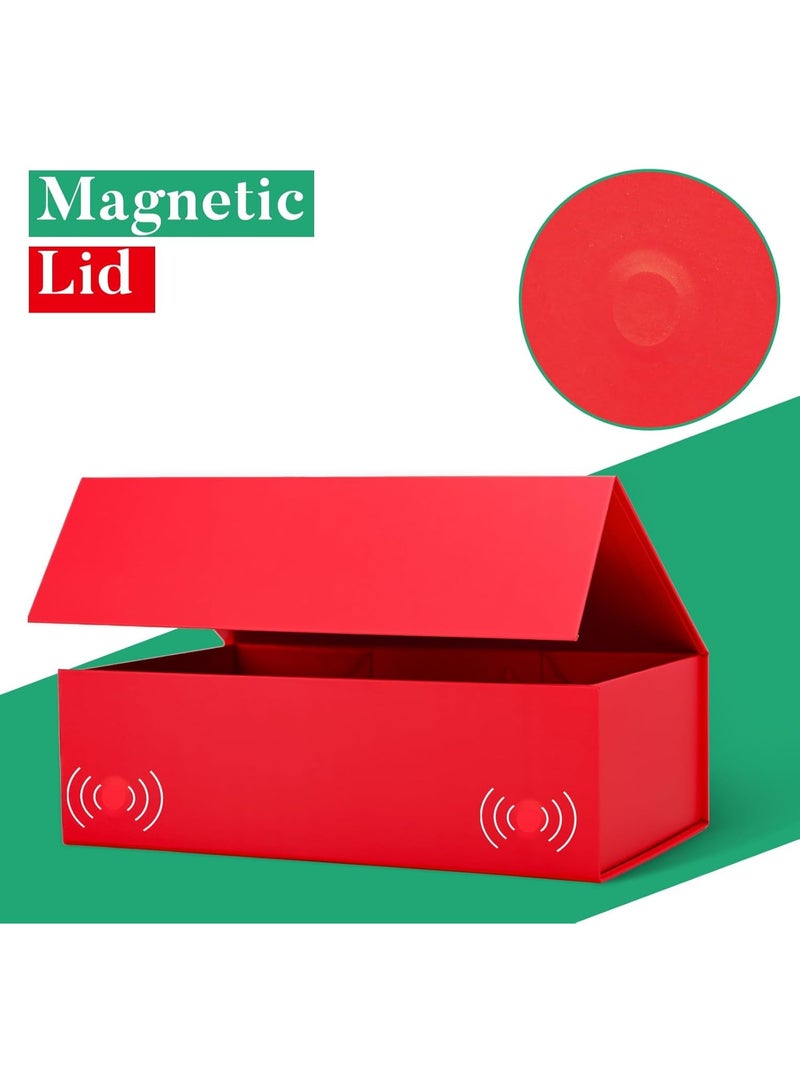 JOSQUEWNN Red Gift Box 35 x 20 x 11.2 cm Large Gift Boxes with Magnetic Closure Luxury for Gifts Box Contains Card, Ribbon, Shredded Paper Filler Wedding, Halloween, Birthday. - Image 5
