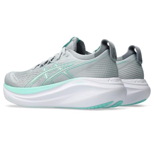 ASICS Women's Gel-Nimbus 27 Running Shoe, 8.5, Piedmont Grey/Illuminate Mint - Image 4
