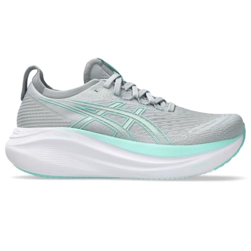 ASICS Women's Gel-Nimbus 27 Running Shoe, 8.5, Piedmont Grey/Illuminate Mint - Image 2