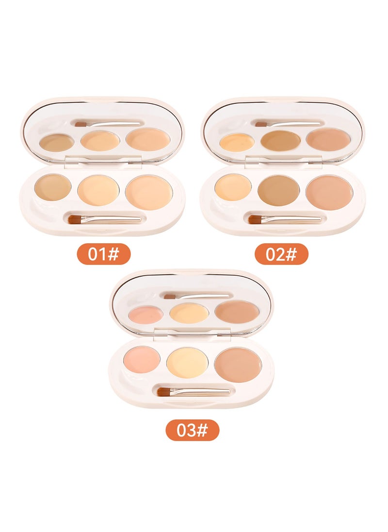 Sheloves Sheloves Concealer Palette Set - Creamy Formula with Brush - Ideal for Concealing Dark Circles Flawless Makeup and Brightening Skin(003)  - Image 2