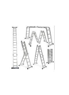 ABBASALI Multi Purpose Folding Step Ladder Platform Extendable Scaffold Ladder 3.8M 12.5 Feet EN131 Aluminum 7 in 1 Extension Step Lightweight 330LB (12.5 Ft)  - Image 3