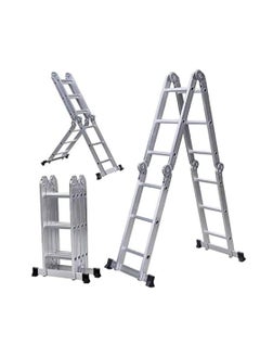 ABBASALI Multi Purpose Folding Step Ladder Platform Extendable Scaffold Ladder 3.8M 12.5 Feet EN131 Aluminum 7 in 1 Extension Step Lightweight 330LB (12.5 Ft)  - Image 4
