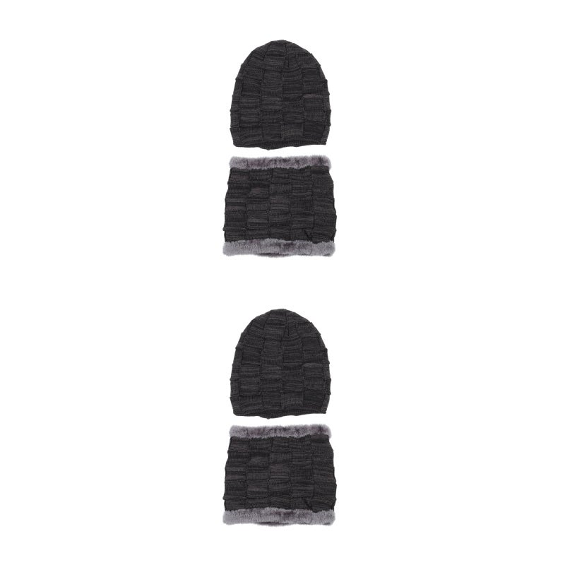 2 Sets Outdoor Warm-keeping Hat Winter Ornament Winter Neckerchief - Image 1