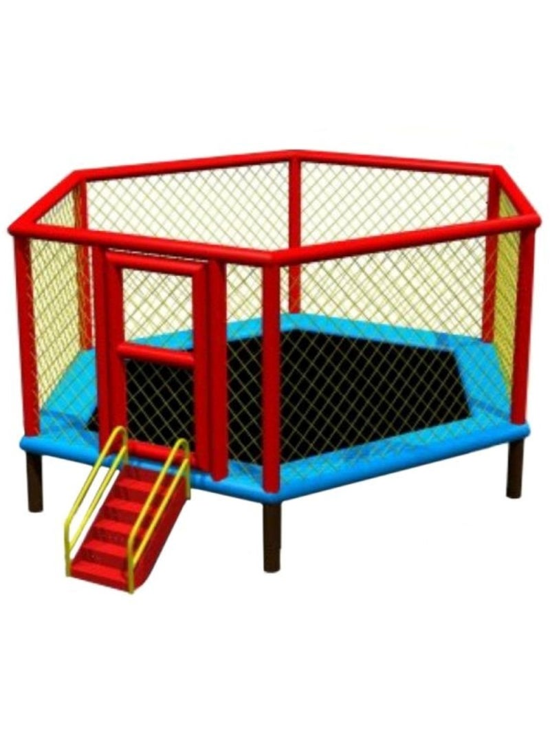 Kids Toys 10ft Hexagon Trampoline Jump Into Fun  - Image 2