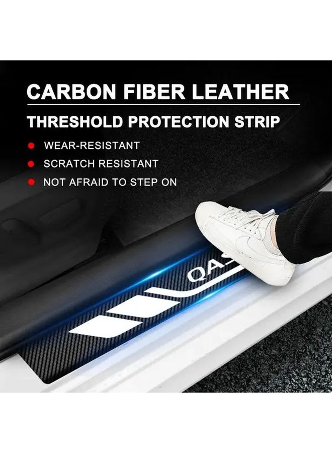 9 Pieces Carbon Fiber Scratch Resistant Car Threshold Stickers For Nissan X Trail 2010 2011 2018 2020 - Image 4