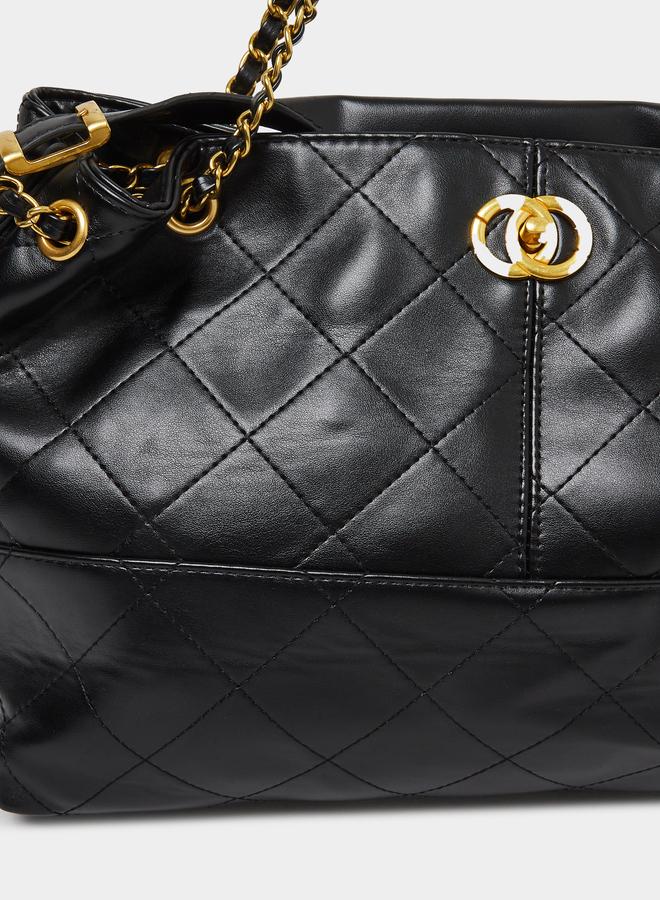 Styli Quilted Tote Bag with Chain Handles - Image 3