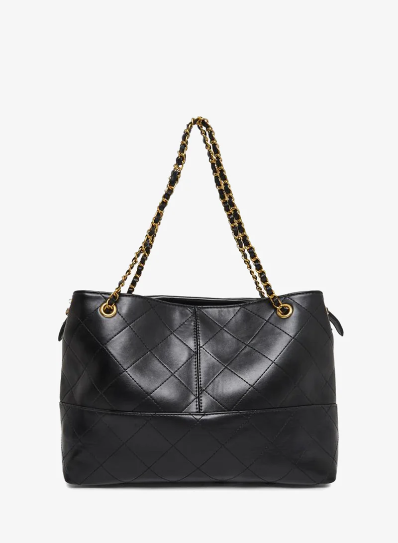 Styli Quilted Tote Bag with Chain Handles