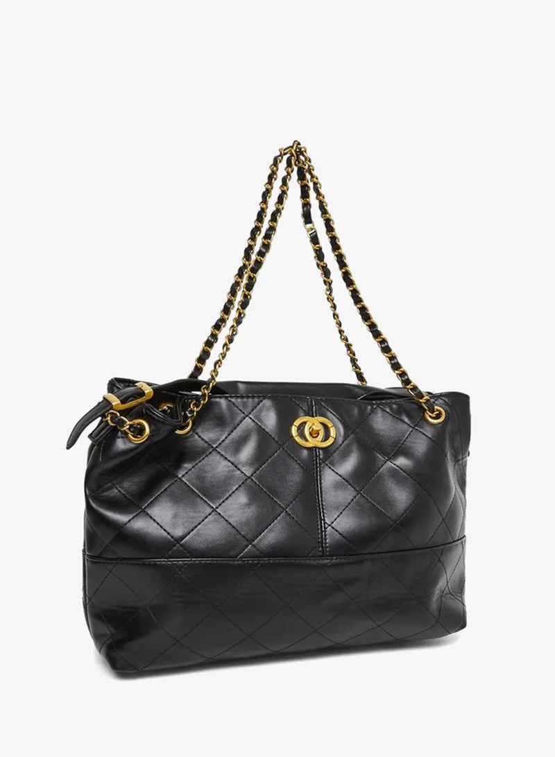 Styli Quilted Tote Bag with Chain Handles
