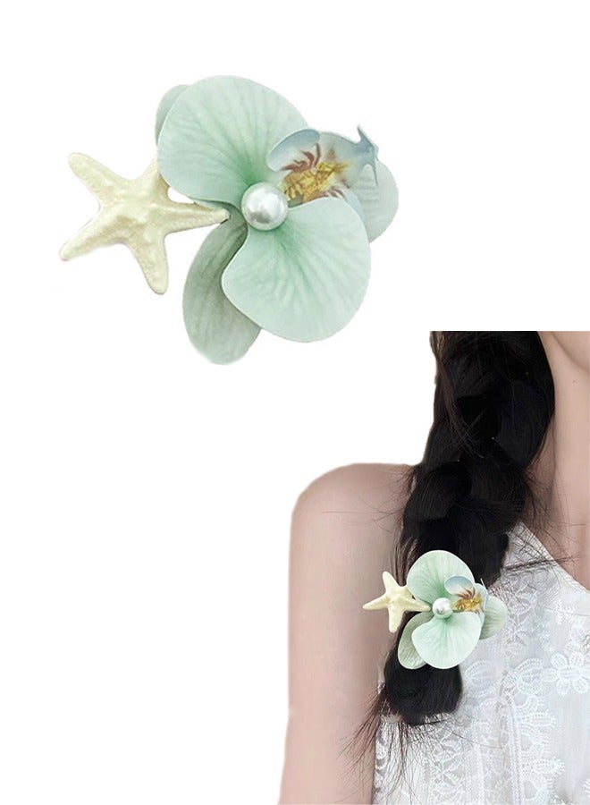Women's Flower Hairpins Artificial Phalaenopsis Orchid Starfish Hairpins Spring and Summer Hairpins Flower Hair Accessories - Image 1