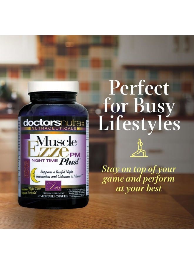 Doctors Nutra Nutraceuticals Muscle Ezze PM Plus Night Time Capsules by Doctors Nutra - Nighttime Use - Gluten-Free - 60 Capsules - Image 3