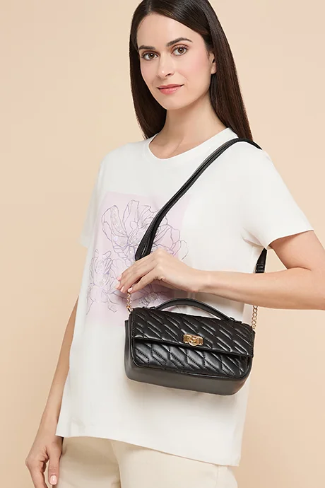 أر أند بي Quilted Top Handle Bag