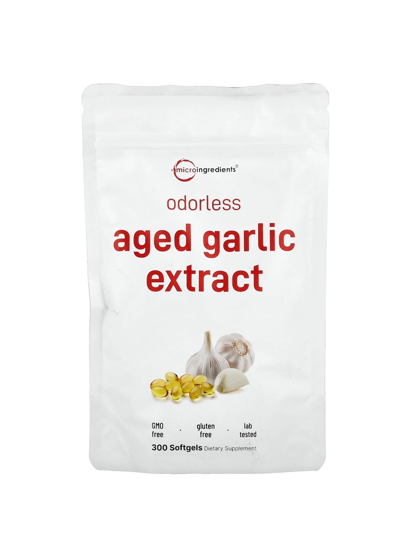 Odorless Aged Garlic Extract, 300 Softgels (250 mg per Softgel)