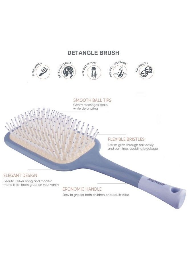 ReHair - Premium Detangler Pain Free Oversized Hair Brush For Men & Women (Blue) - Image 1