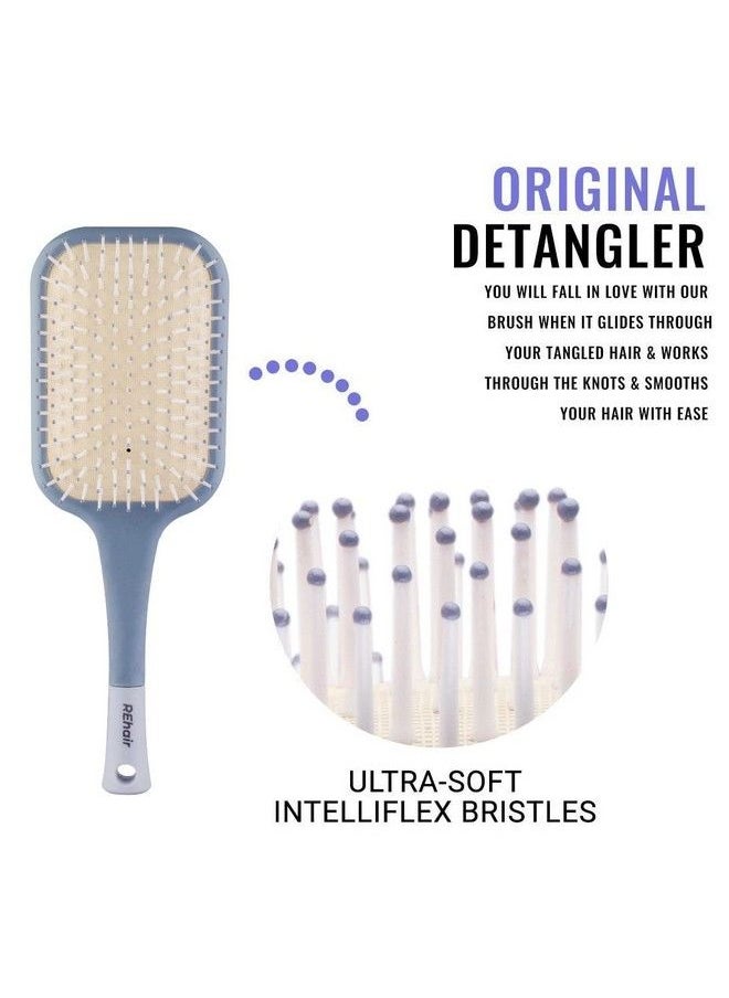 ReHair - Premium Detangler Pain Free Oversized Hair Brush For Men & Women (Blue) - Image 1