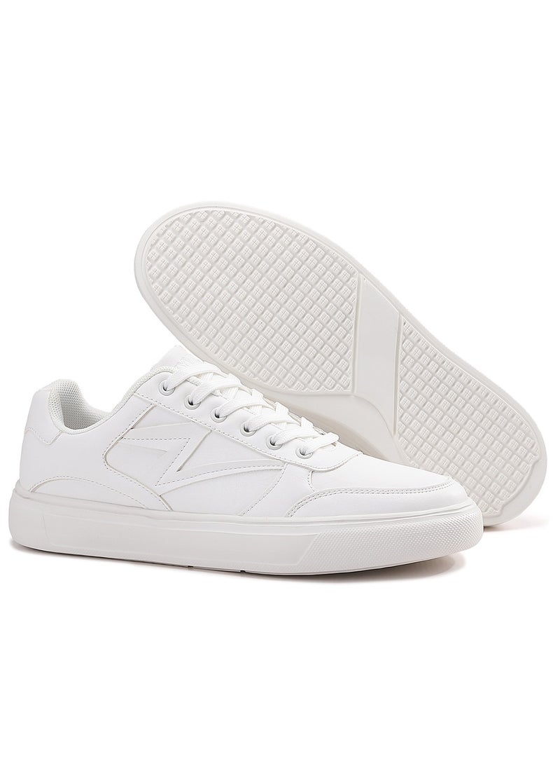 Sky View - Athlesiure Men's Classic Low Top Shoes Fashion Sneaker with Soft Insole Causal Dress Shoes for Men Comfortable Walking Skate Shoes White - Image 1