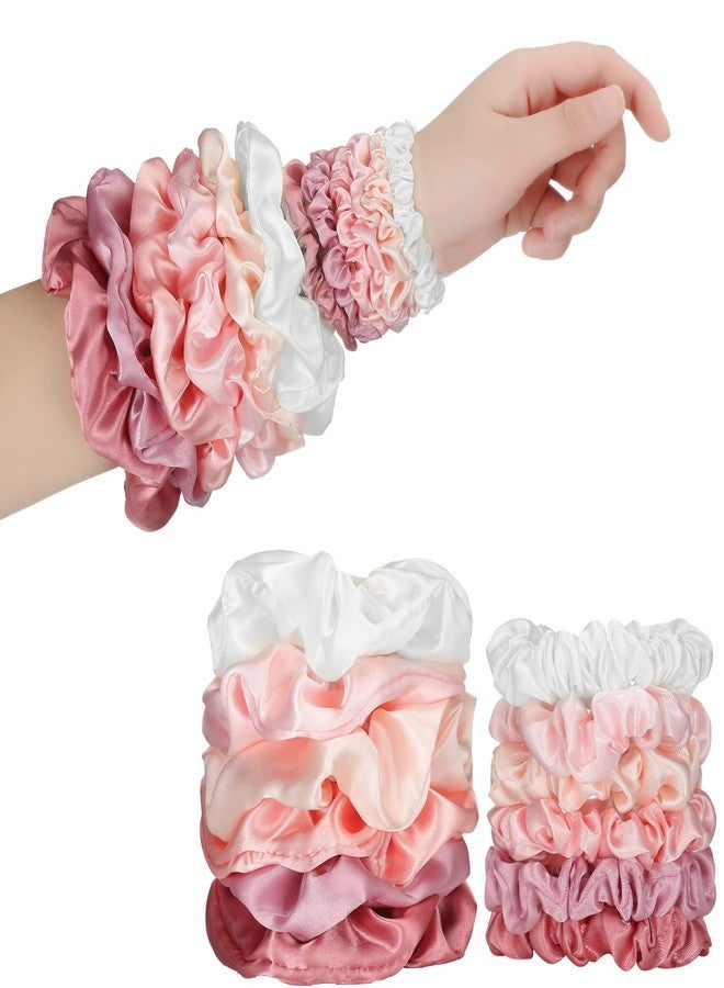 WILLBOND 24 Pieces Satin Hair Scrunchies Silk Elastic Hair Bands Skinny Hairs Ties Ropes Ponytail Holder for Women Girls Hairs Accessories Decorations (Plain Pattern,Gentle Colors) - Image 4
