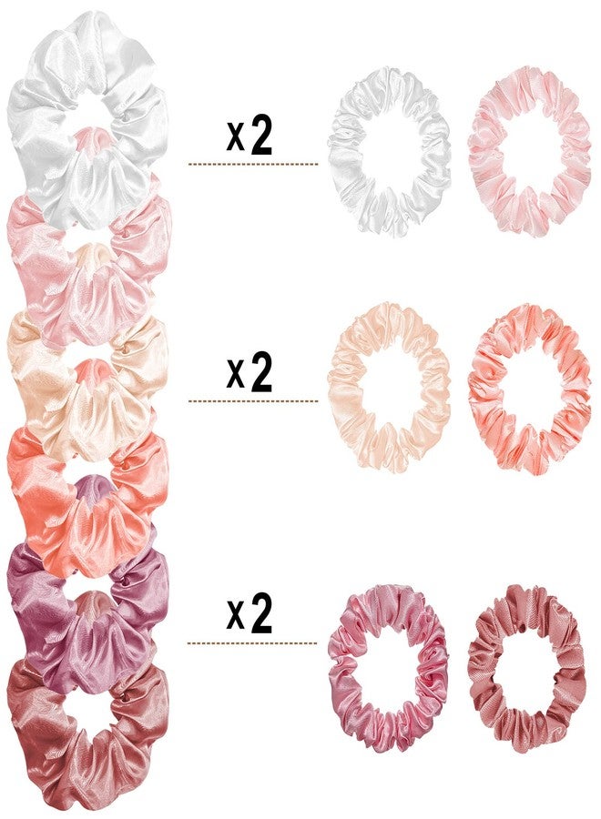 WILLBOND 24 Pieces Satin Hair Scrunchies Silk Elastic Hair Bands Skinny Hairs Ties Ropes Ponytail Holder for Women Girls Hairs Accessories Decorations (Plain Pattern,Gentle Colors) - Image 3