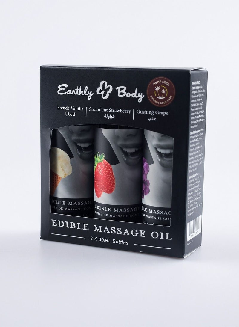 Earthly Body Earthly Body Set Grape Vanilla Strawberry 3*60ml - Image 2