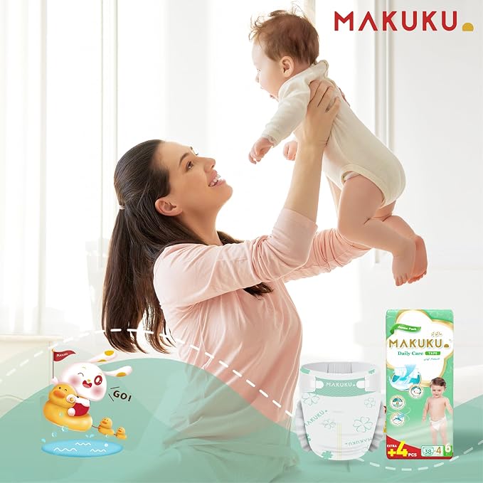 Makuku Daily Care Tape Diapers Jumbo Pack - Size 6 (15+kg) | 18-24 months | 252 Pieces - Image 2