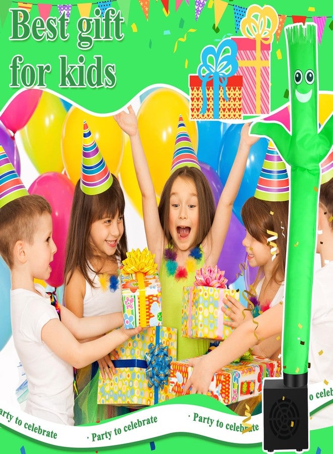 Poen رجل أنبوب قابل للنفخ يهتز بشكل غريب للأطفال هدية مع منفاخ رجل أنبوب قابل للنفخ لعيد الميلاد ديكور مكتبي راقص رجل قابل للنفخ لحفلة المكتب (ابتسامة) - Image 4