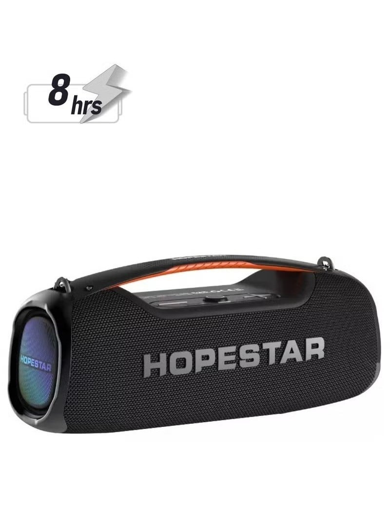 HOPESTAR A60 100W Portable Speaker with Colorful LED Lights | Shoulder Strap for Easy Carry | Powerful Sound & Deep Bass | Up to 8 Hours Battery Life | Perfect for Outdoor Parties, Travel & Music Lovers - Image 1