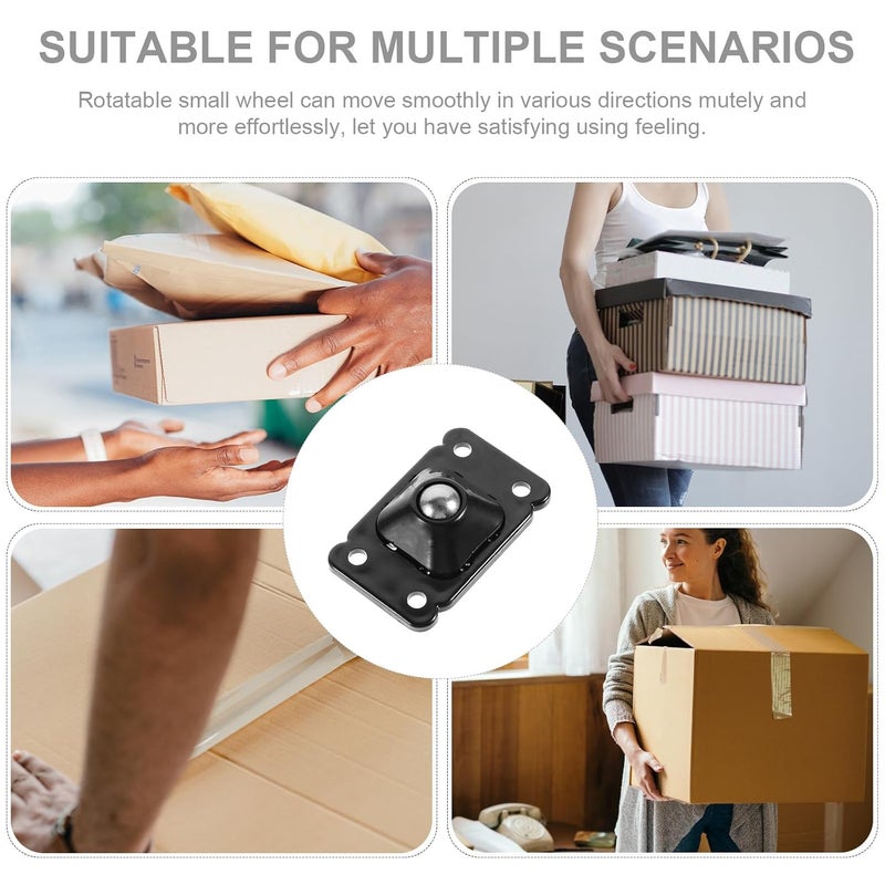 20Pcs Self Adhesive Swivel Caster Wheels Steel Ball Pulley Rollers for Storage Boxes Trash Cans - Image 5