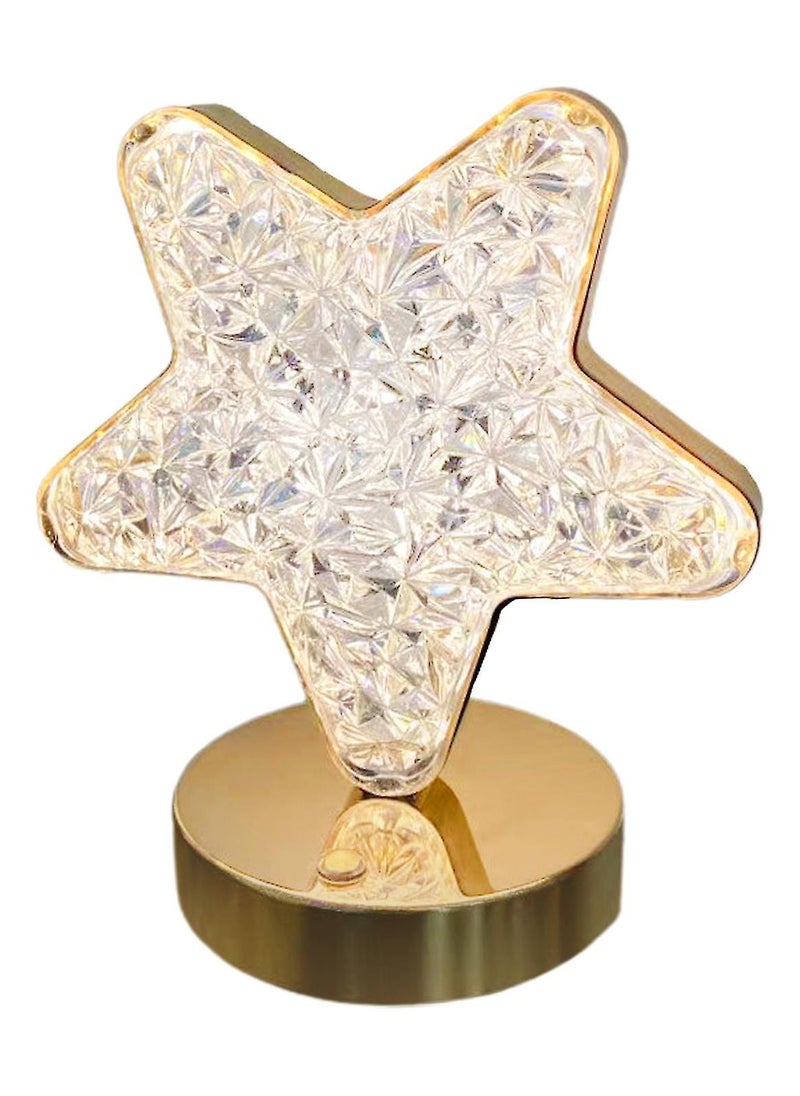 Generic - Table Lamp Star Shaped Crystal Lamp Decorative Table Lamp Mini LED Night Light Touch Sensor Color Change Modes - Image 1