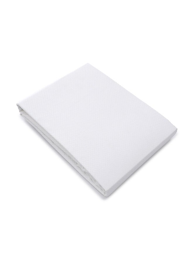MEHALLA - MEHALLA Fitted Sheet Set - Square Sateen  - Single White-100% Egyptian cotton - Image 1