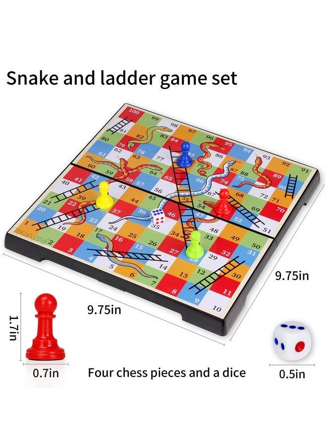KIDAMI Magnetic Snakes And Ladders Game Set With Storage Box, Folding Design And Light-Weight, Gift For Kids And Adults. - Image 2