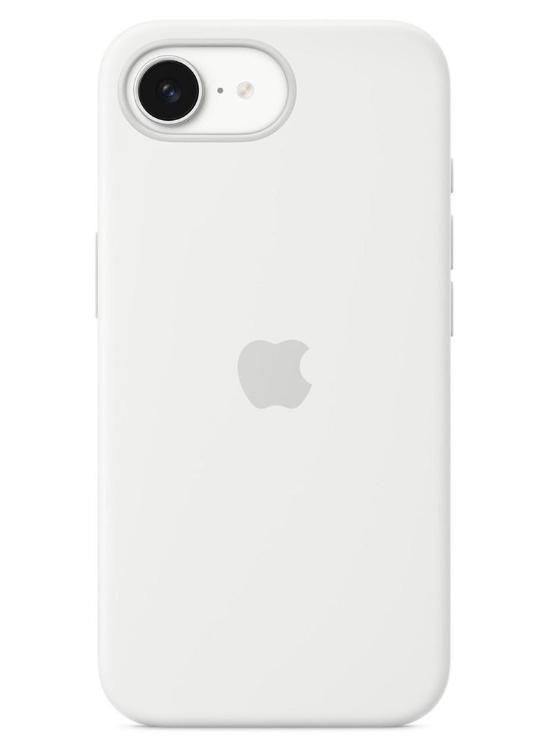 Liquid Silicone Case Protector Compatible with iPhone 16e 5G White