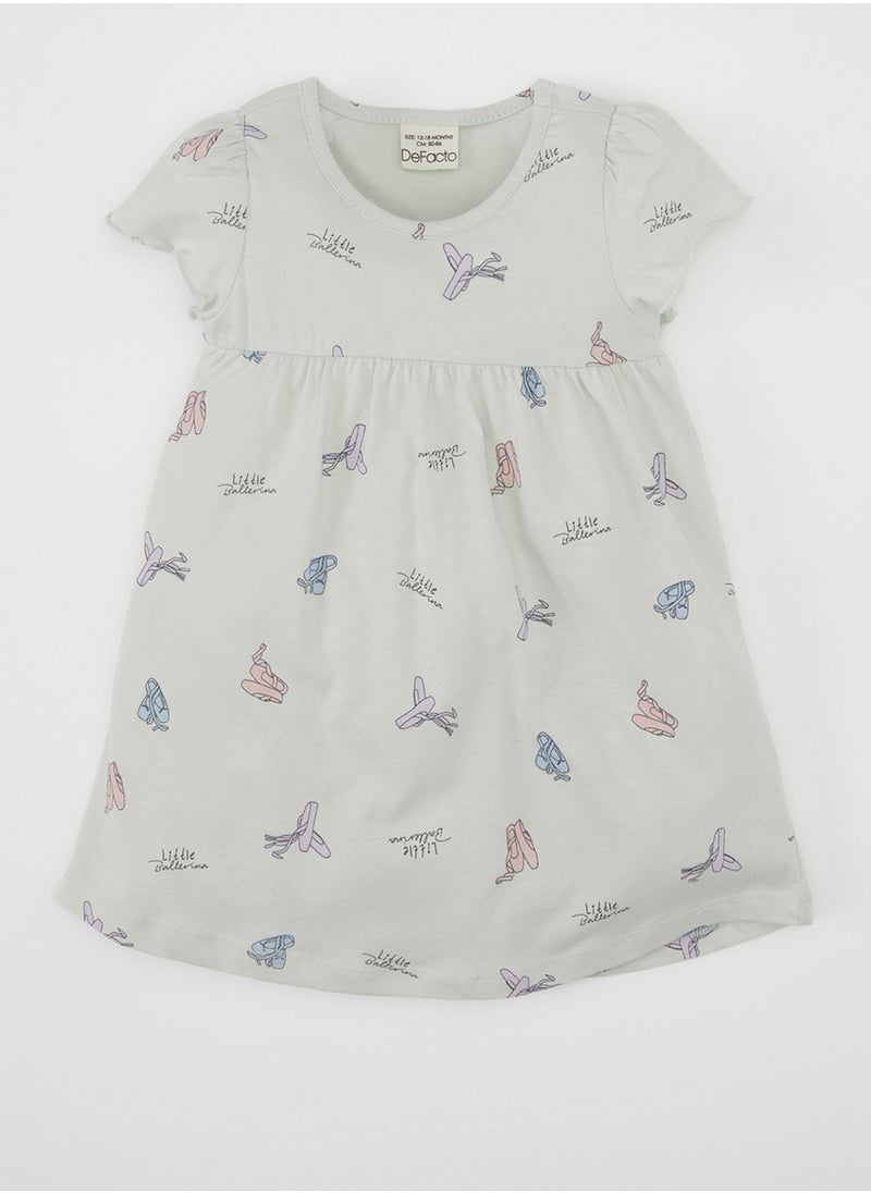 DeFacto Ballerina Print Short Sleeve Cotton Pajama Set  - Image 1
