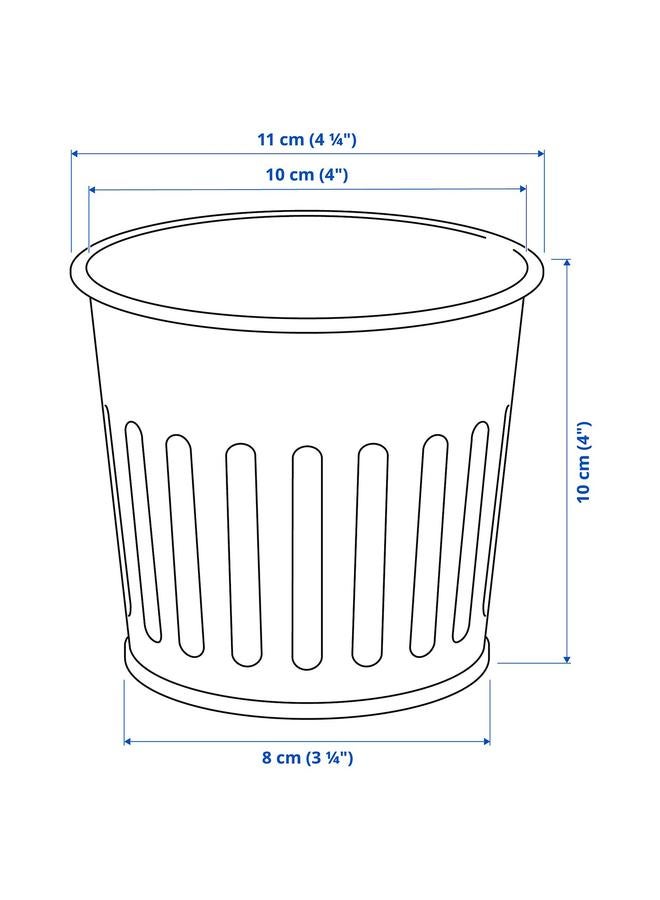 erorex Plant Pot, In/Outdoor/Grey, 9 Cm - Image 5