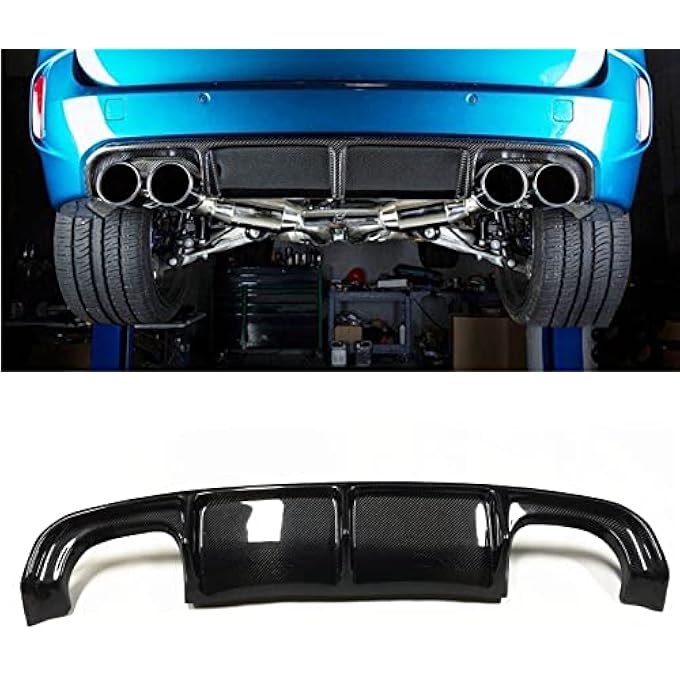 AUSMILA Carbon Fiber Rear Bumper Diffuser Lip Spoiler Cover For BMW F85 X5 M X5M F86 X6 M X6M 2015-2019 - Image 1