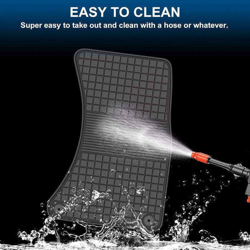 San Auto Custom Fit Rubber Floor Mats for Audi Q3 (2019-2025) - Waterproof Heavy Duty Liners - Image 2