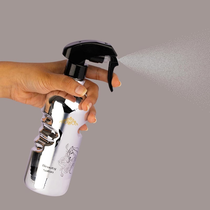KRESHU 500ML Spray Water Bottle Ultra-Fine Mist Spray Bottle Hair Styling Tool for Salon & Home Use (Silver, Pack of 1) - Image 4