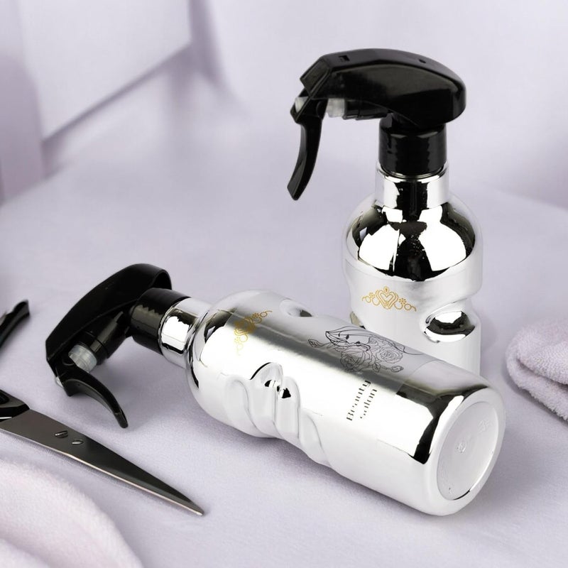 KRESHU 500ML Spray Water Bottle Ultra-Fine Mist Spray Bottle Hair Styling Tool for Salon & Home Use (Silver, Pack of 1) - Image 2