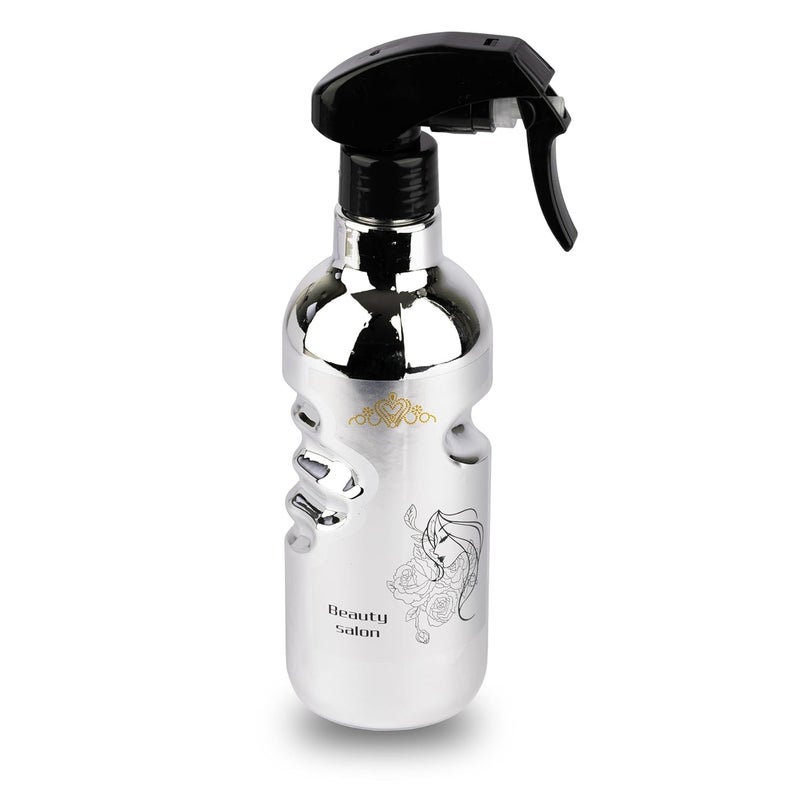 KRESHU 500ML Spray Water Bottle Ultra-Fine Mist Spray Bottle Hair Styling Tool for Salon & Home Use (Silver, Pack of 1) - Image 1