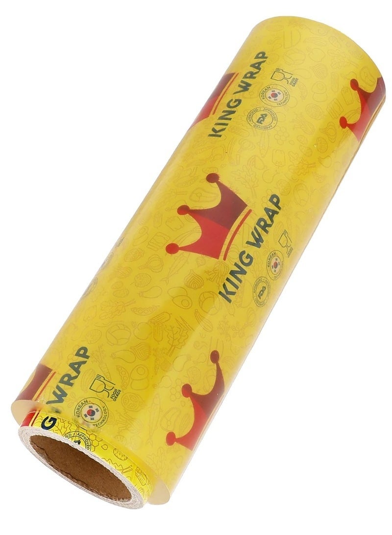 KING WRAP King Food Stretch Wrap Roll 35 cm – 2 kg Food Grade Cling Film for Fresh Food Storage - Image 2