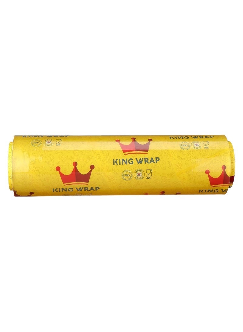 KING WRAP King Food Stretch Wrap Roll 35 cm – 2 kg Food Grade Cling Film for Fresh Food Storage - Image 1