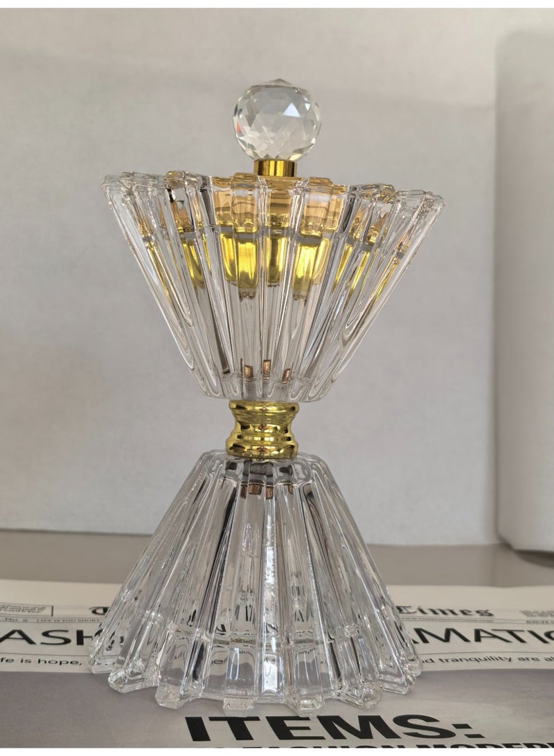 مبخرة كريستال فاخرة – مبخره بخور عربية باللون الذهبي لتبخير العود والبخور، مناسبة للمنزل وهدية أنيقة - Image 3