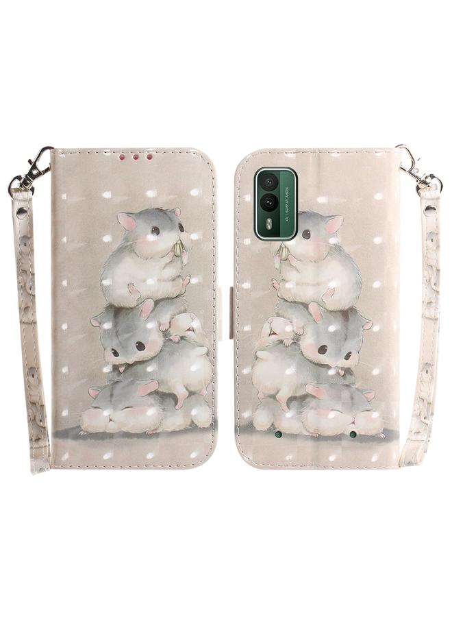 اس-توب جراب هاتف Nokia XR21 ثلاثي الأبعاد من الجلد الملون أفقيًا - Image 1